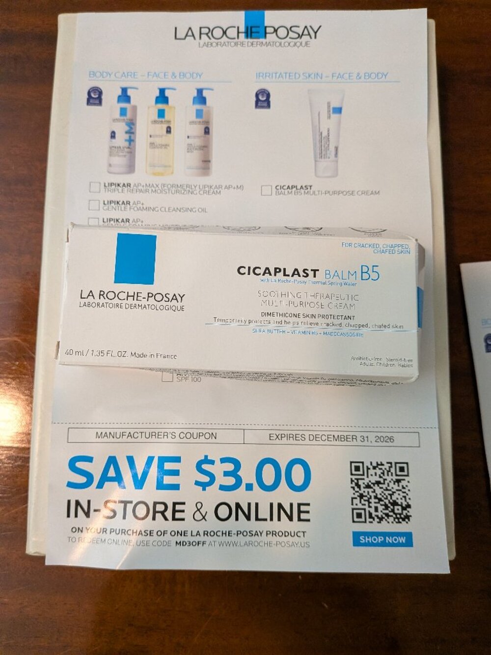 La Roche-Posay Cicaplast Balm B5 Soothing Therapeutic Multi-Purpose Cream | 40